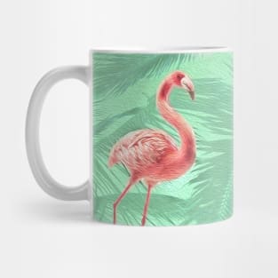 Mint + Pink Tropical Flamingo Mug